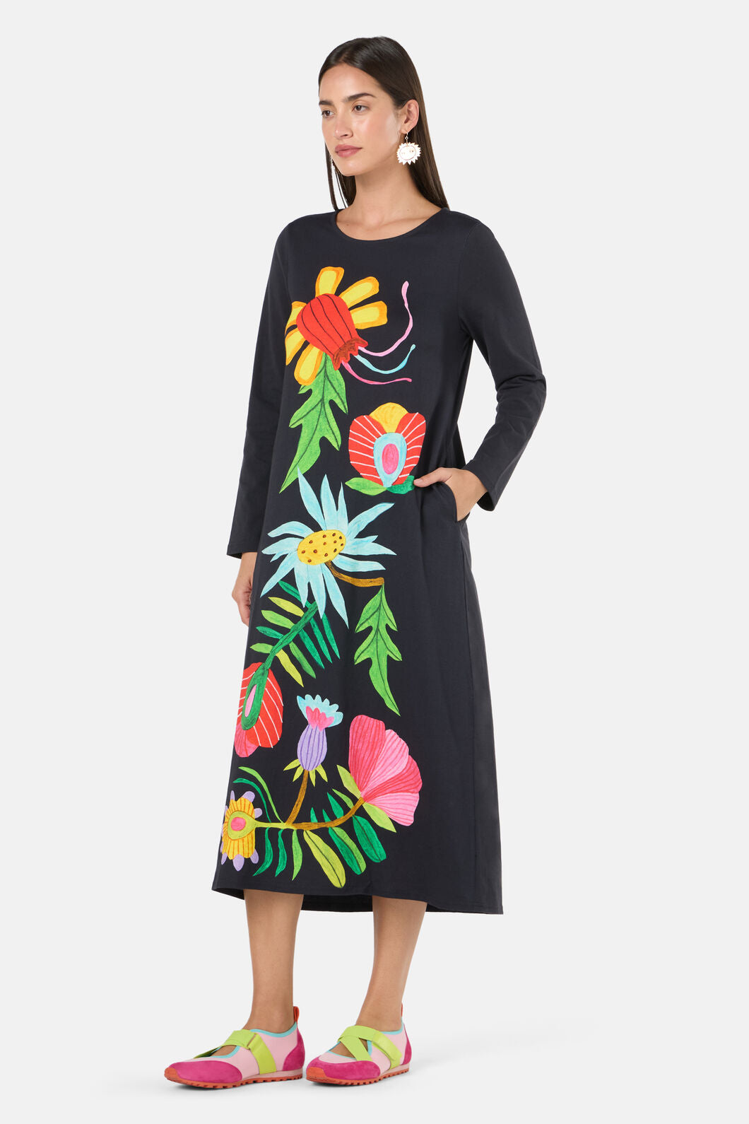 Gorman - Whimscial Blooms Jersey Dress - black
