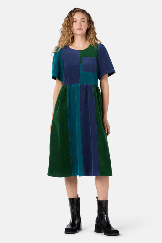 Gorman - Puzzle Spliced Corduroy Dress - multi