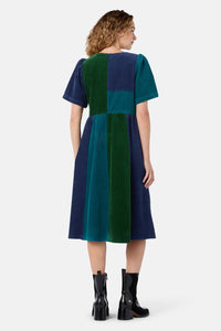 Gorman - Puzzle Spliced Corduroy Dress - multi