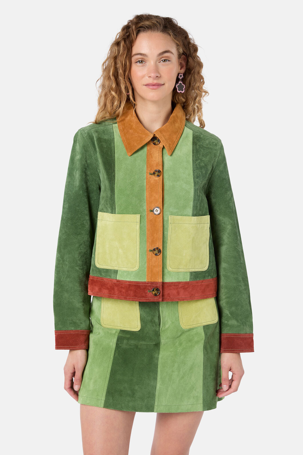 Gorman - 70’s Patch Suede Jacket - multi