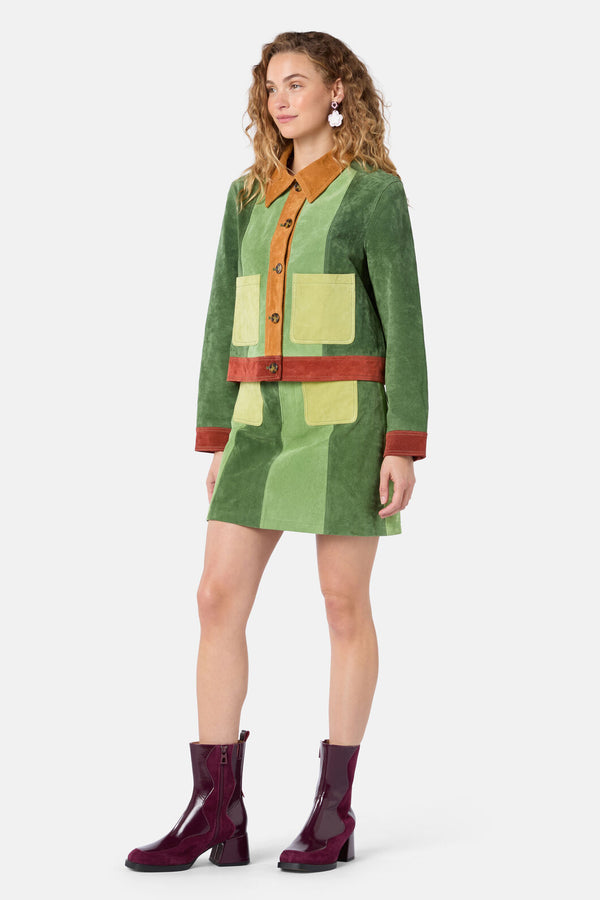Gorman - 70’s Patch Suede Jacket - multi