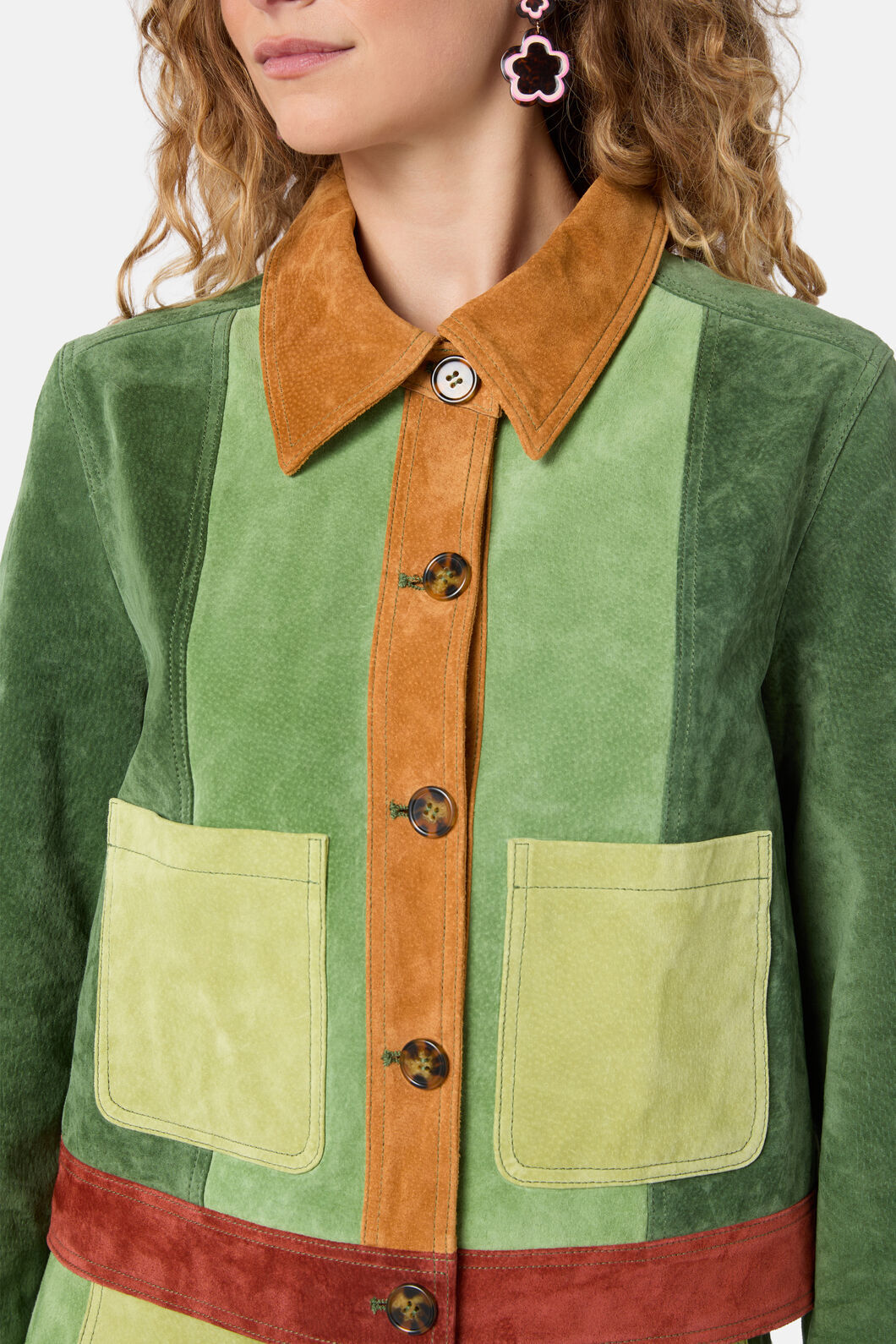 Gorman - 70’s Patch Suede Jacket - multi