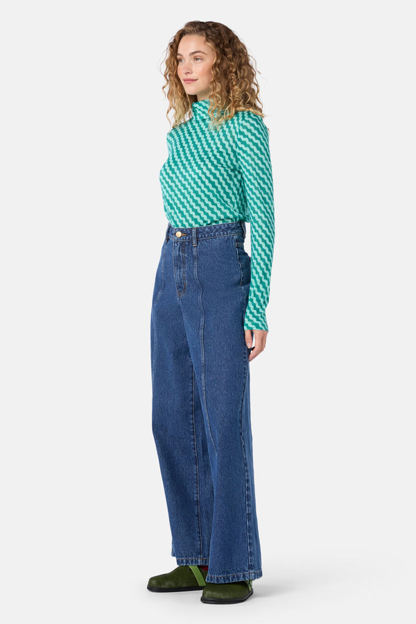 Gorman - Wavy Days Merino Polo - blue