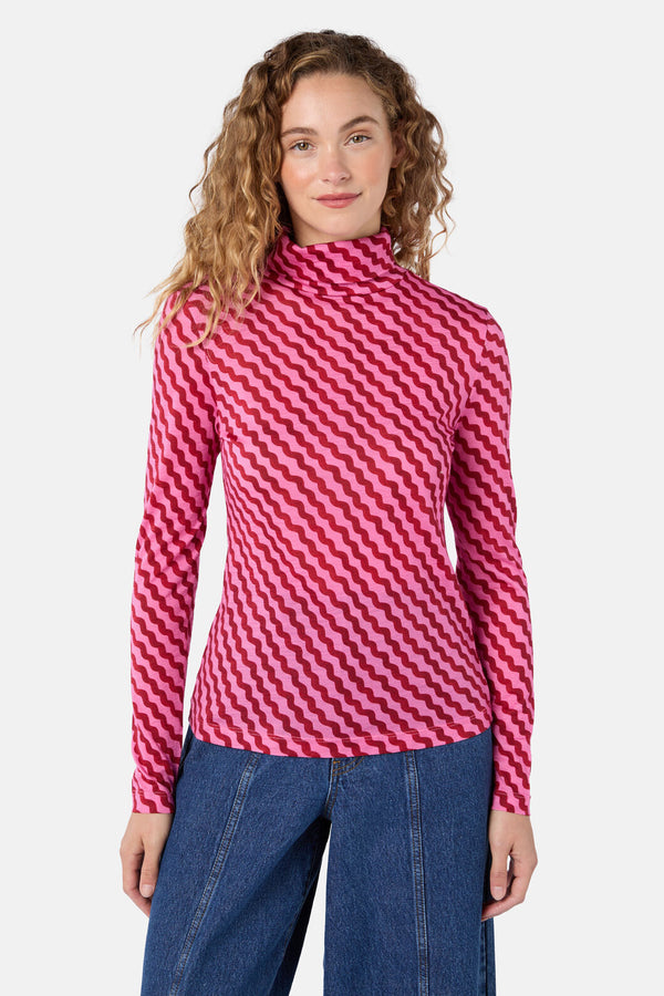 Gorman - Wavy Days Merino Polo - pink