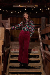 Gorman - Pesto Chilli Cord Pant - burgundy