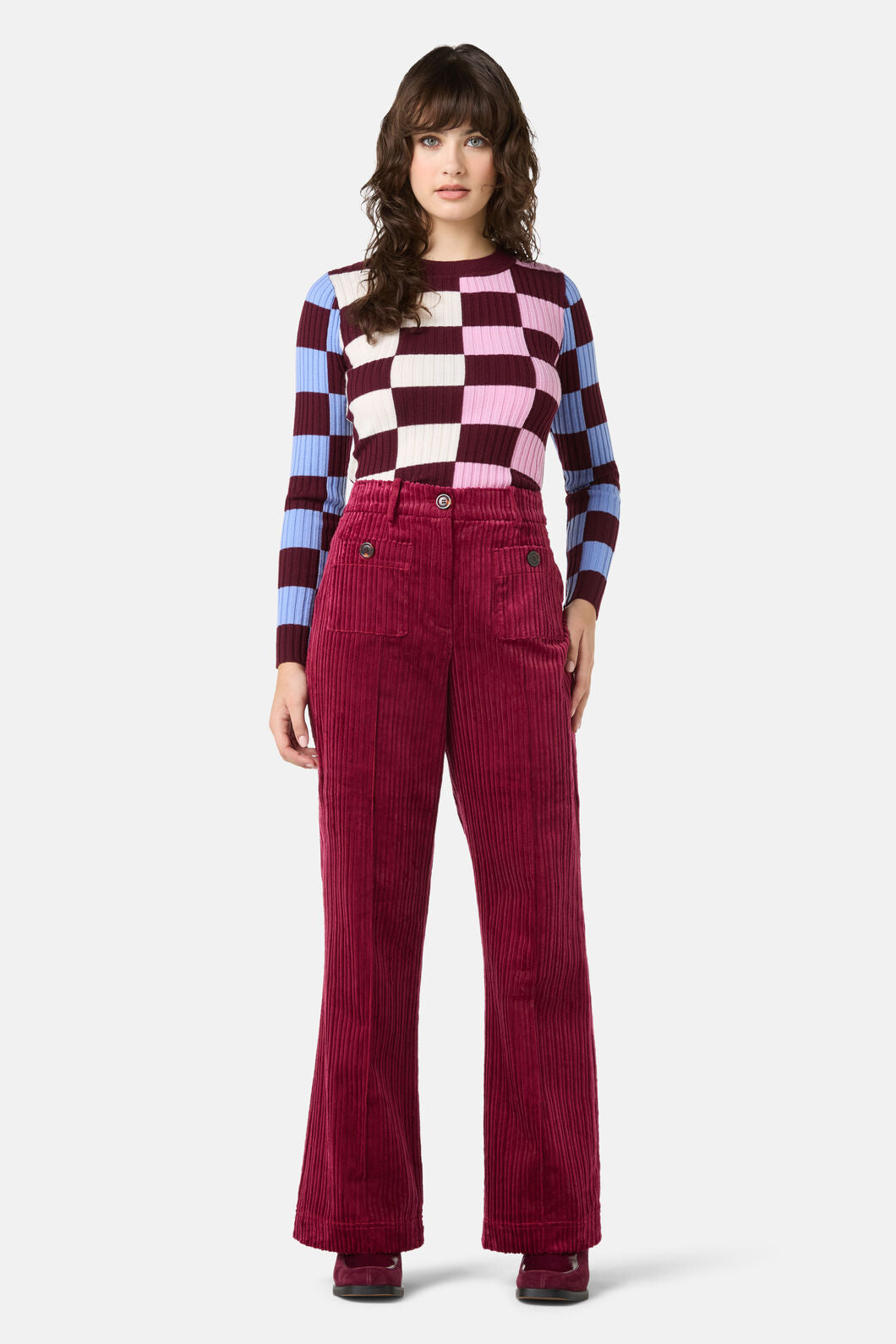 Gorman - Pesto Chilli Cord Pant - burgundy