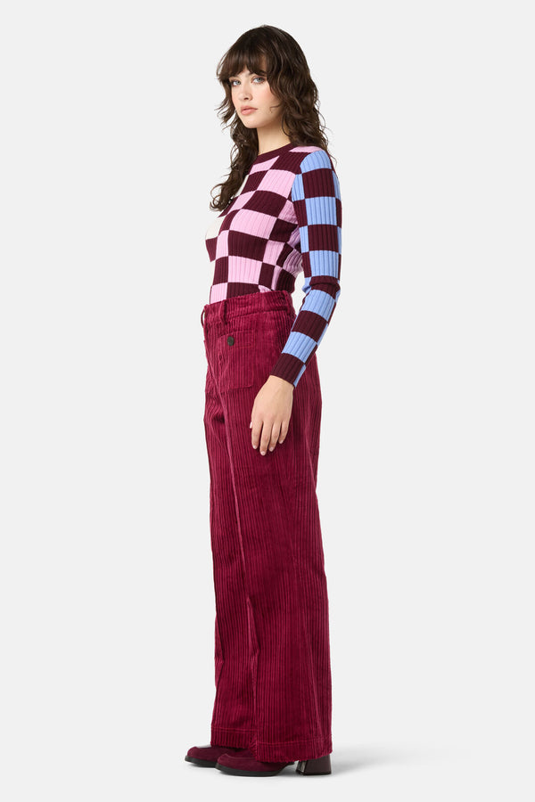 Gorman - Pesto Chilli Cord Pant - burgundy