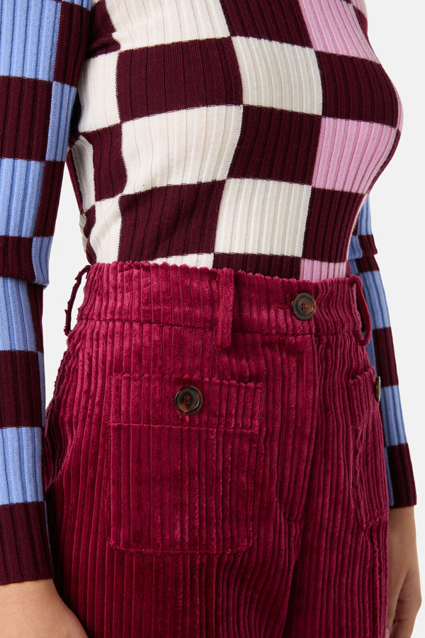 Gorman - Pesto Chilli Cord Pant - burgundy