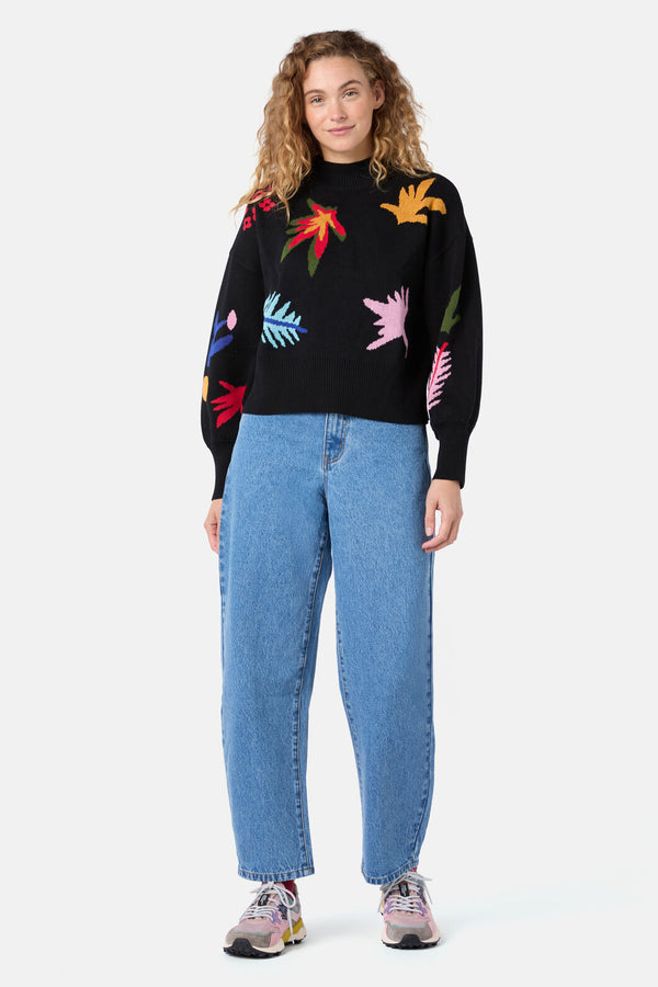 Gorman - Night Garden Motif Jumper - black