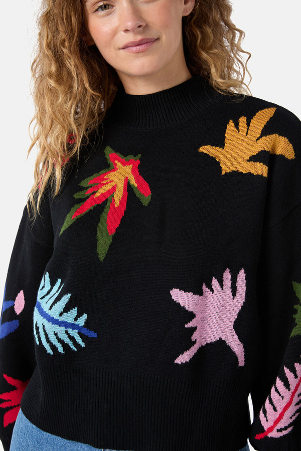 Gorman - Night Garden Motif Jumper - black