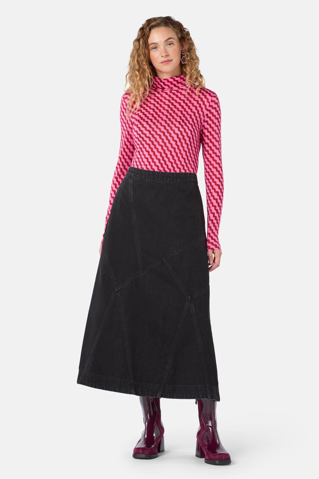 Gorman - Whitney Denim Midi Skirt - grey