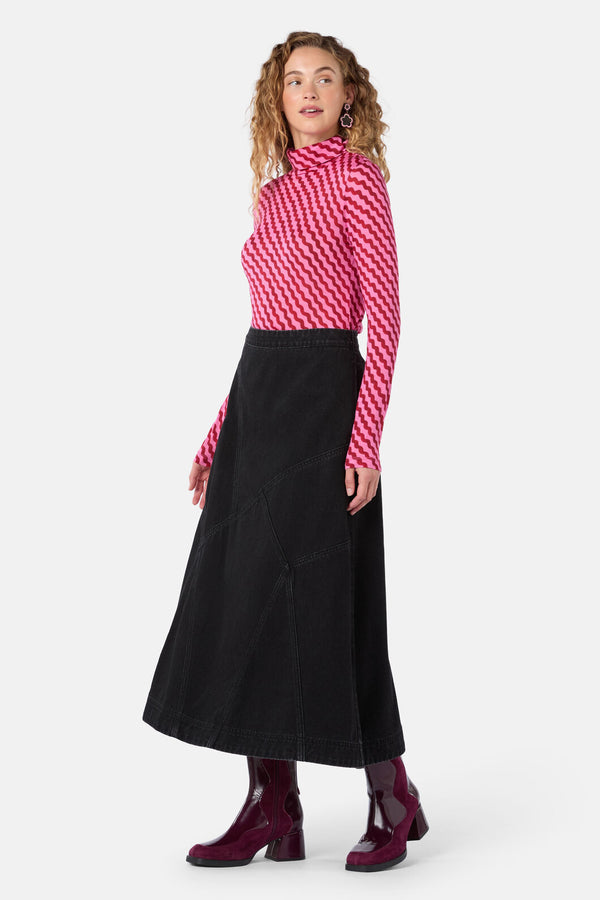 Gorman - Whitney Denim Midi Skirt - grey