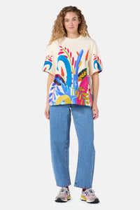 Gorman - Night Garden Oversized Tee - white
