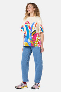 Gorman - Night Garden Oversized Tee - white