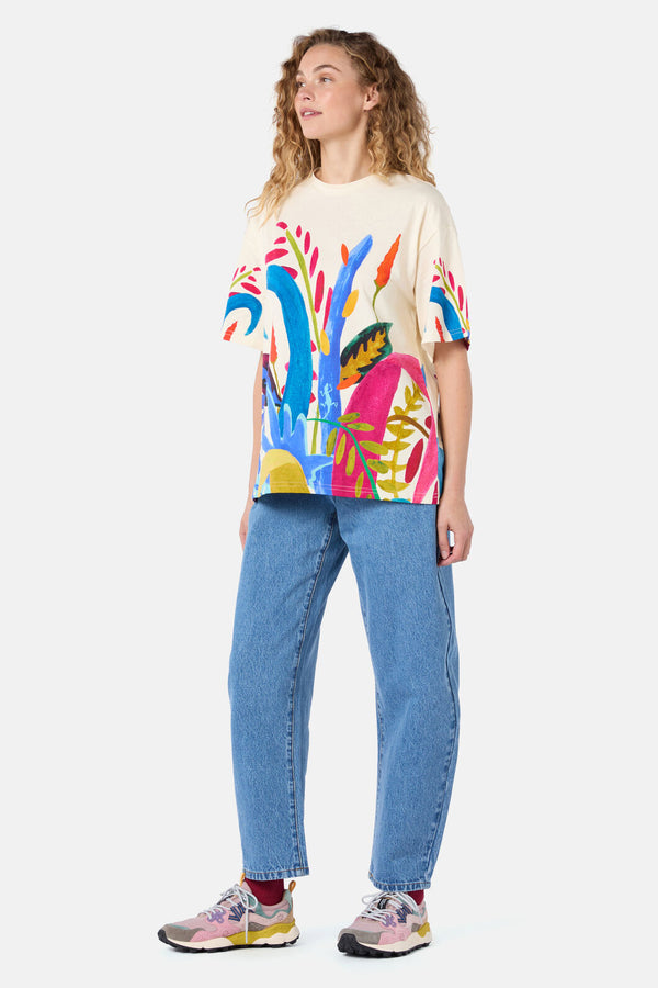 Gorman - Night Garden Oversized Tee - white