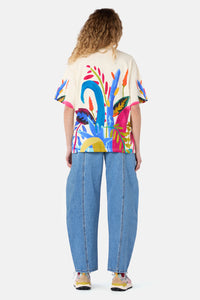 Gorman - Night Garden Oversized Tee - white