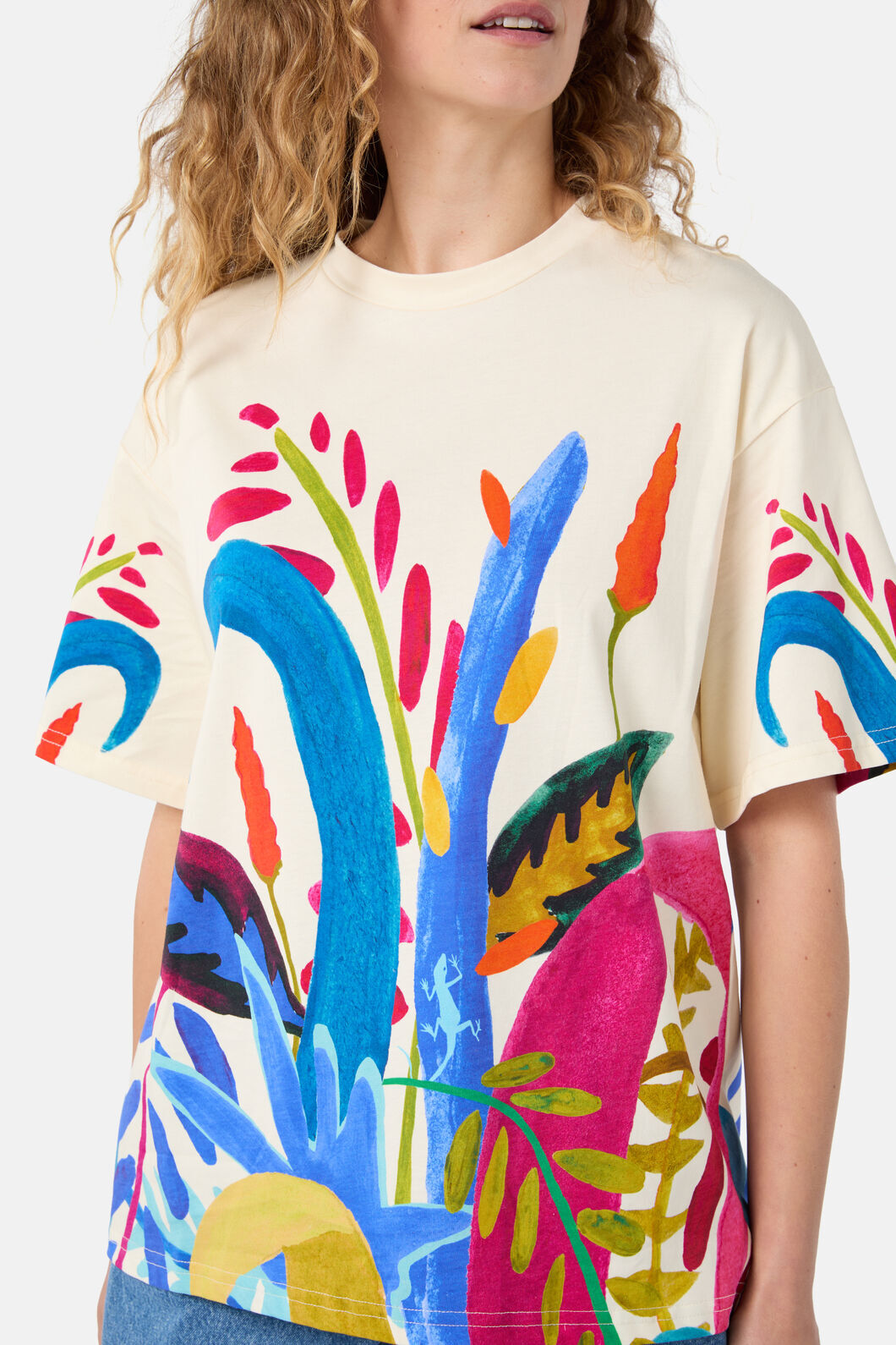 Gorman - Night Garden Oversized Tee - white