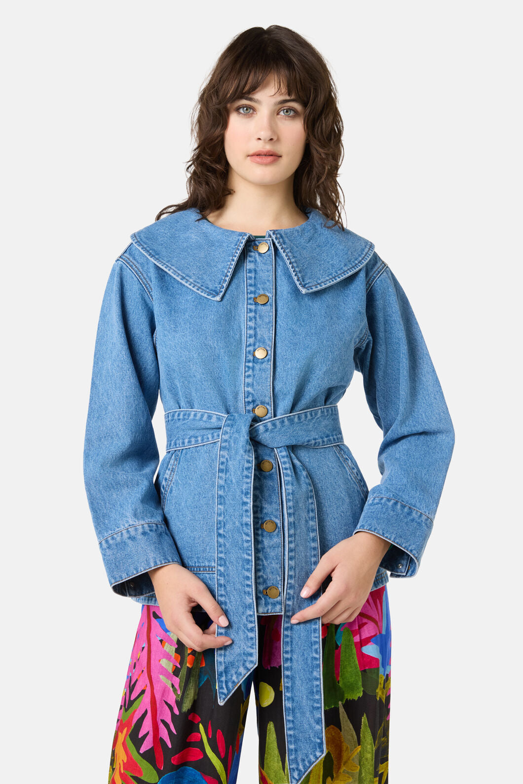 Gorman - Henry Collar Denim Jacket - denim