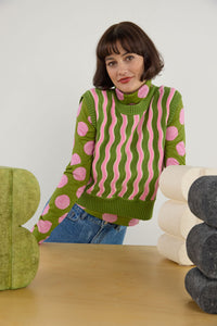 Gorman - Wavy Baby Crochet Vest - multi
