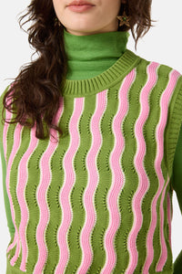 Gorman - Wavy Baby Crochet Vest - multi