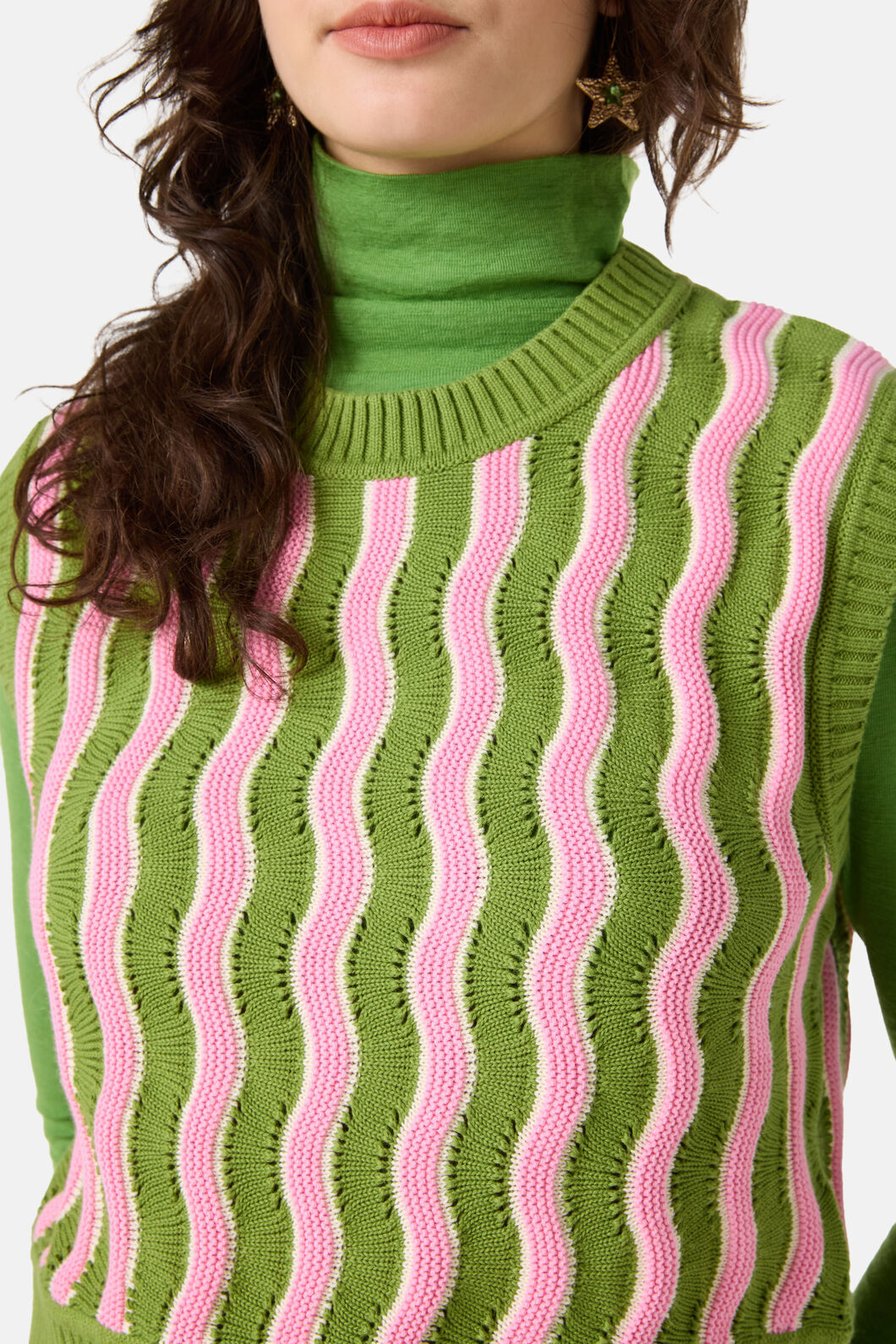 Gorman - Wavy Baby Crochet Vest - multi