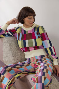 Gorman - Arty Check Knit Jumper - print