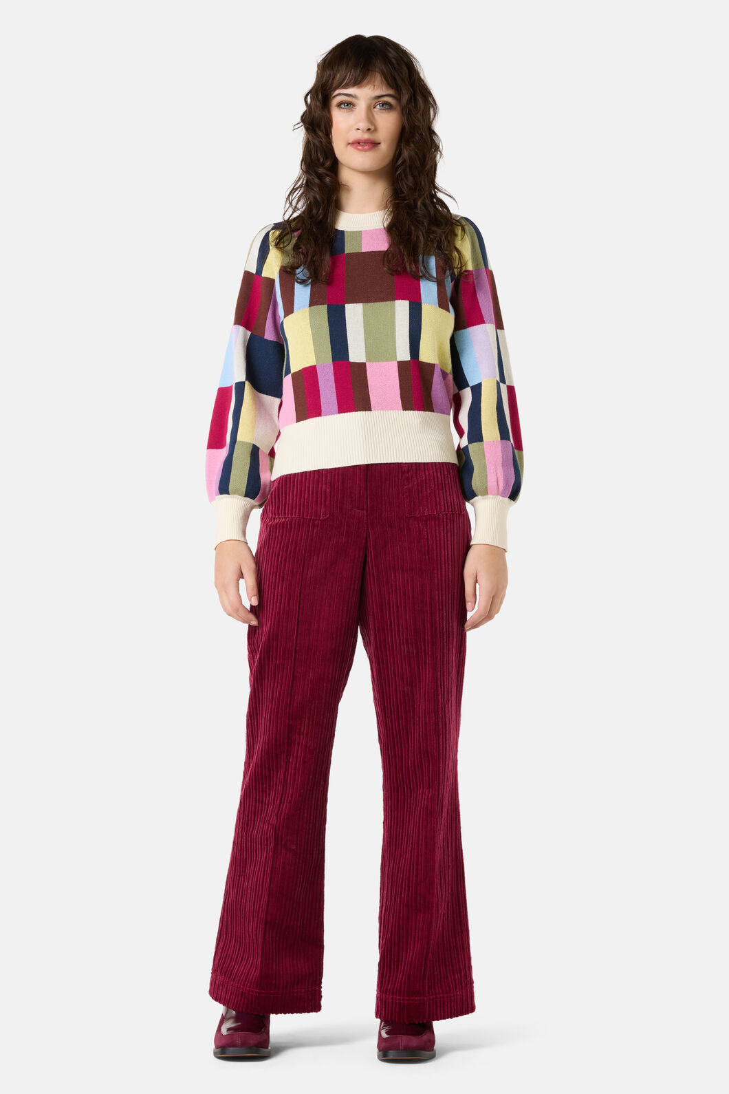 Gorman - Arty Check Knit Jumper - print