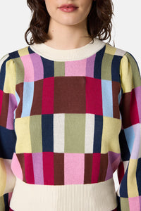 Gorman - Arty Check Knit Jumper - print