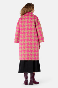 Gorman - Houndstooth Pink Coat - pink