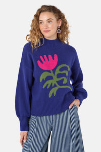 Gorman - Moroccan Flower Jumper - blue