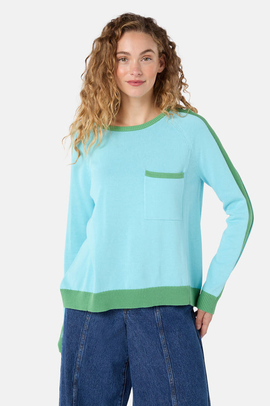Gorman - Splice Sporty Cotton Jumper - blue
