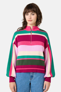 Gorman - Sporty Stripe Jumper - pink