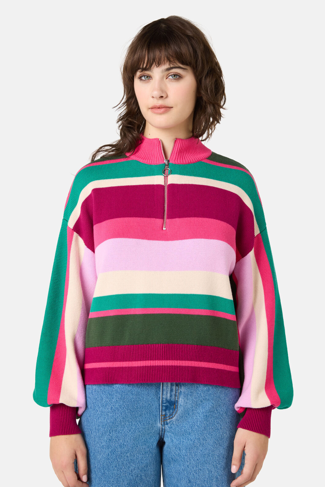 Gorman - Sporty Stripe Jumper - pink