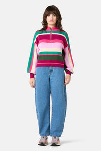 Gorman - Sporty Stripe Jumper - pink