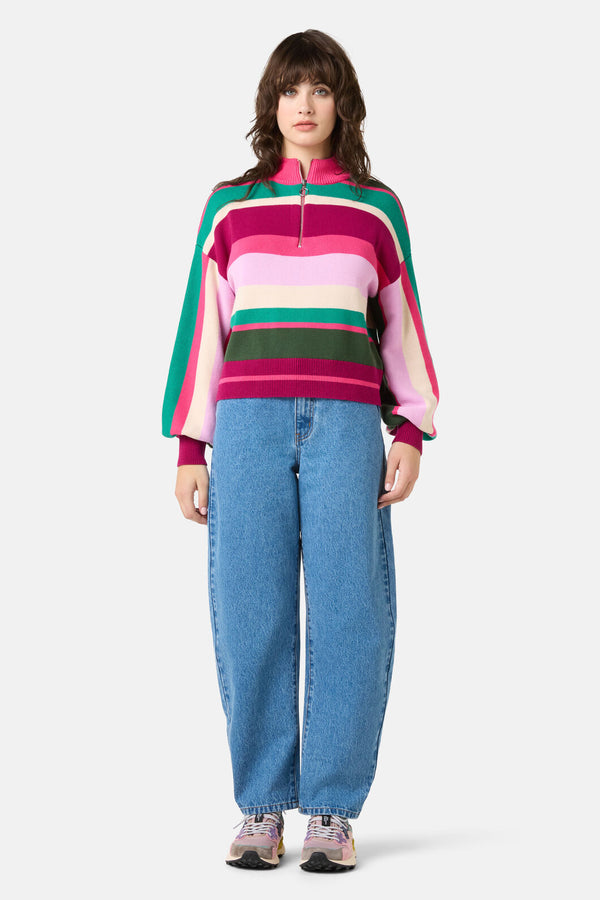 Gorman - Sporty Stripe Jumper - pink