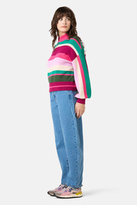 Gorman - Sporty Stripe Jumper - pink