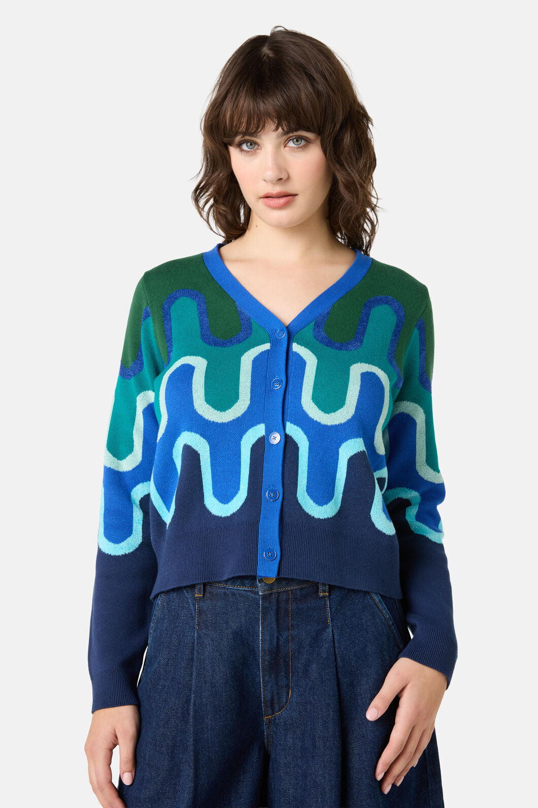 Gorman - Squiggle Cardigan - stripe