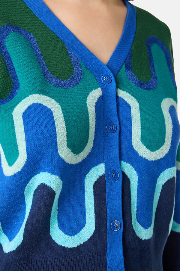 Gorman - Squiggle Cardigan - stripe