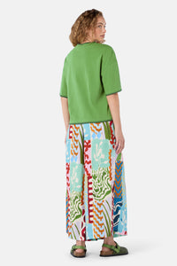 Gorman - Border Embroidery Relaxed Tee - green