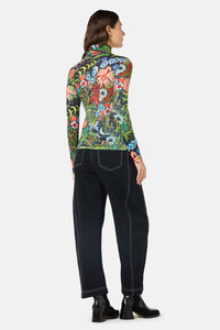 Gorman - The Garden Merino Polo - print