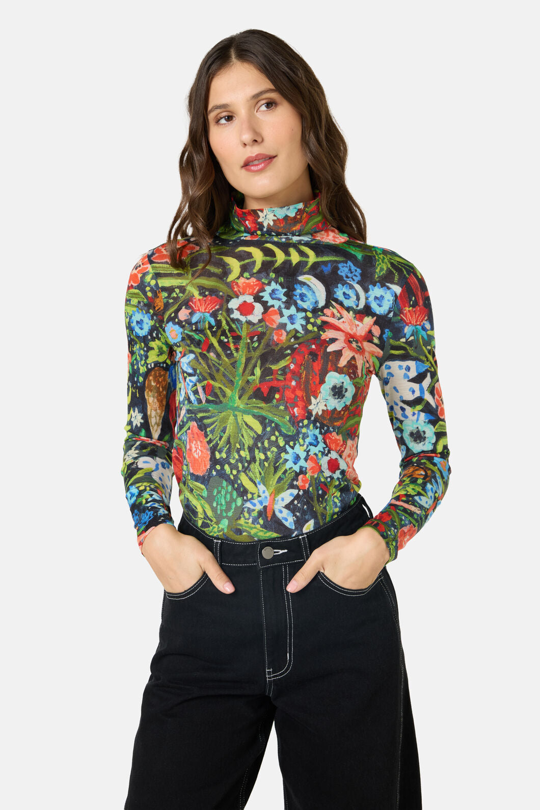 Gorman - The Garden Merino Polo - print