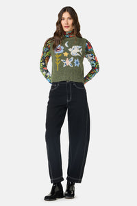 Gorman - The Garden Merino Polo - print
