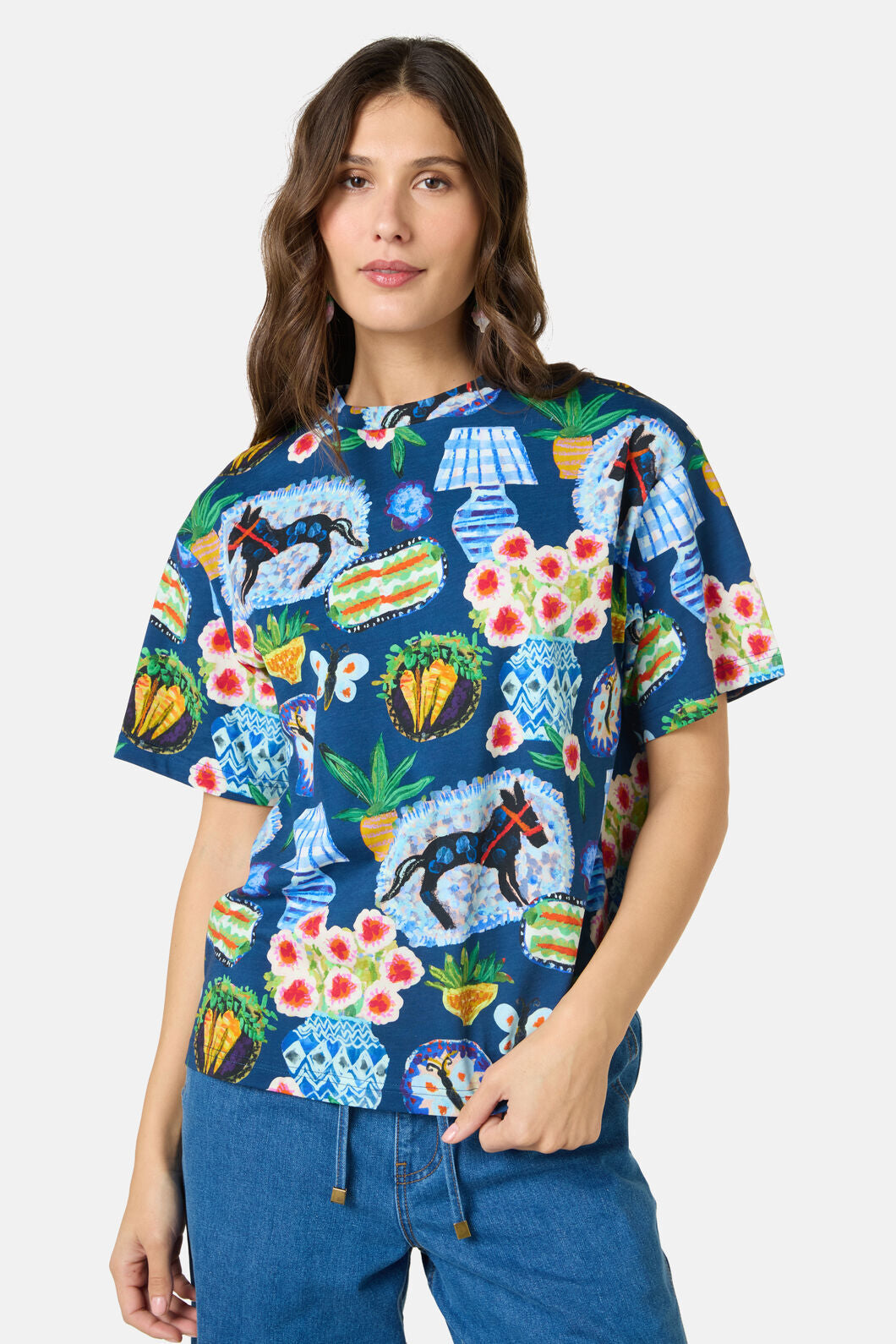 Gorman - Garden Table Oversized Tee - print