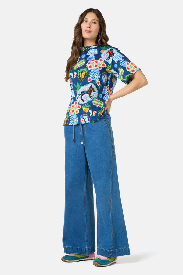 Gorman - Garden Table Oversized Tee - print