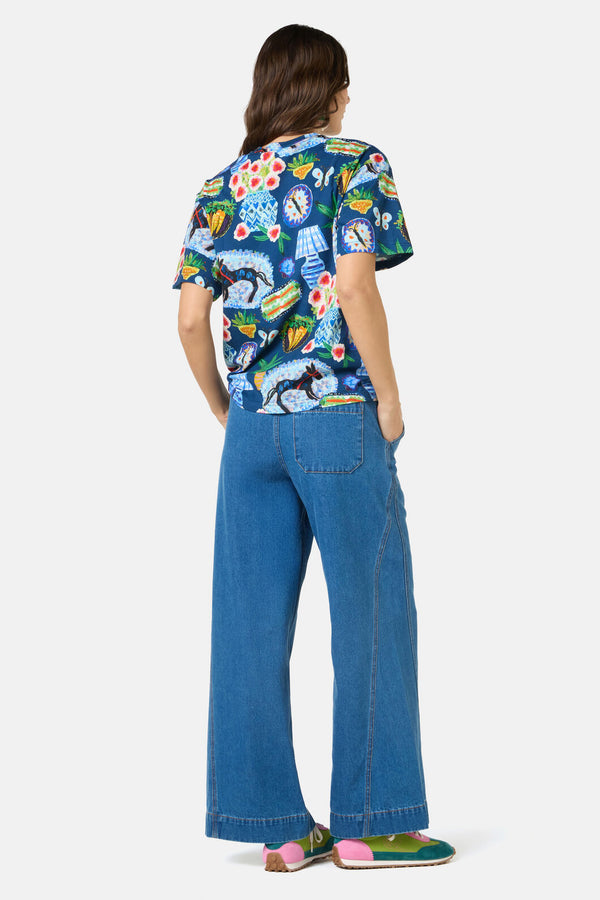 Gorman - Garden Table Oversized Tee - print