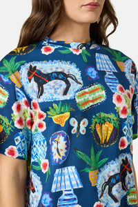 Gorman - Garden Table Oversized Tee - print