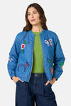 Gorman - Garden Bed Denim Bomber Jacket - blue