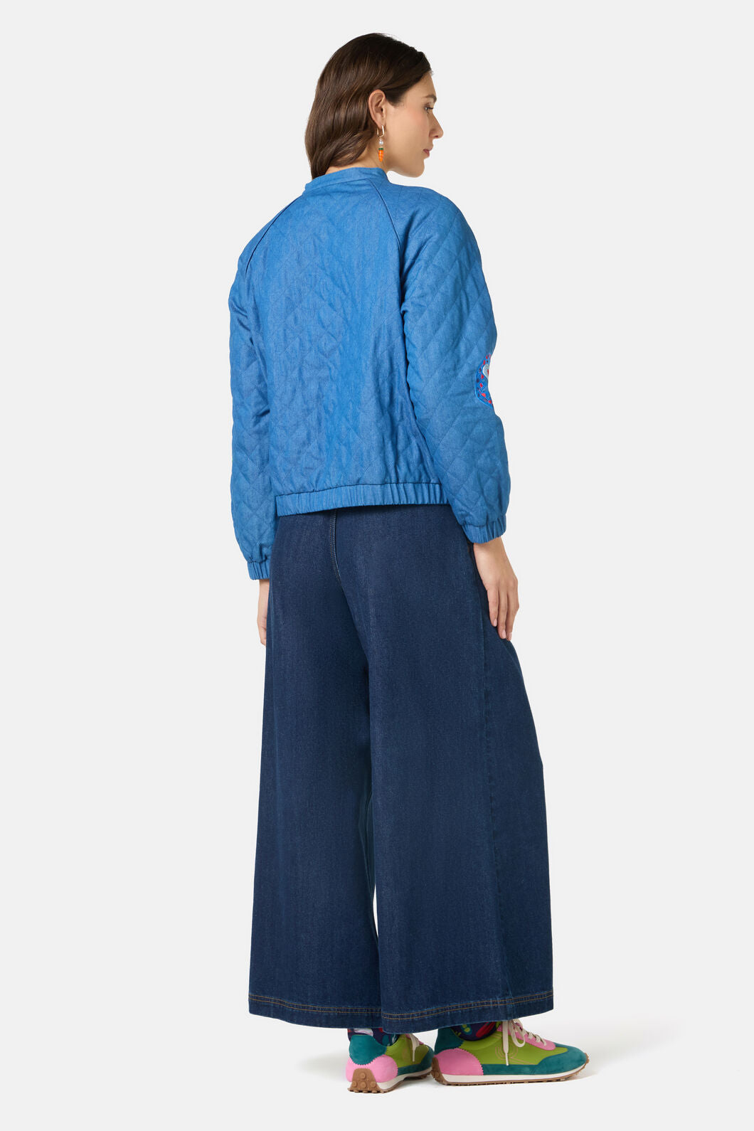 Gorman - Garden Bed Denim Bomber Jacket - blue