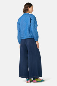 Gorman - Garden Bed Denim Bomber Jacket - blue