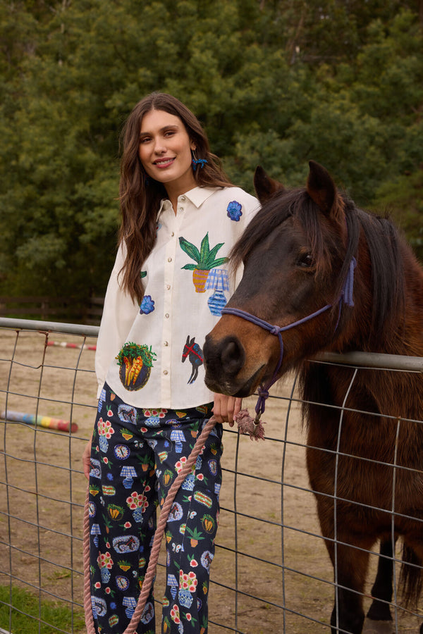 Gorman - Garden Table Shirt - white